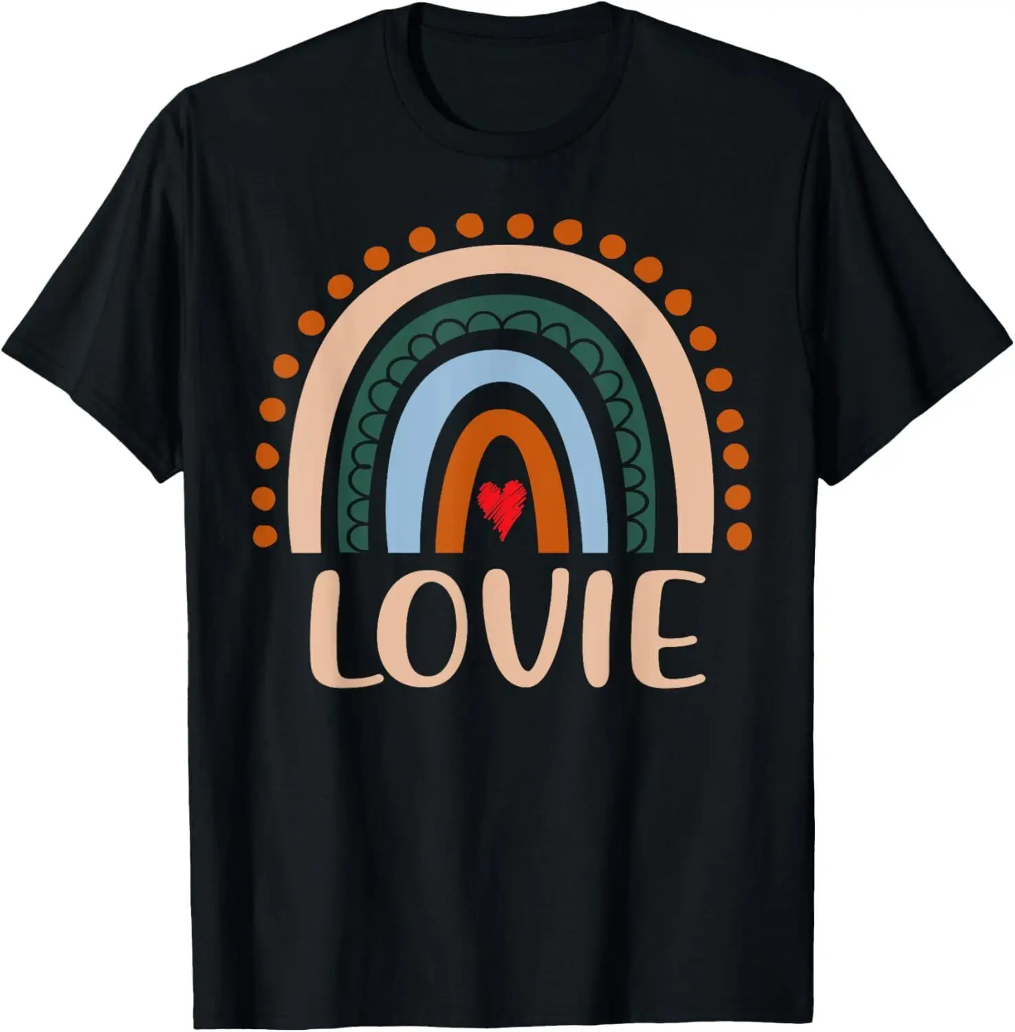 Lovie Rainbow Grandma Cute Mothers Day Funny Lovie T-Shirt Hoodie