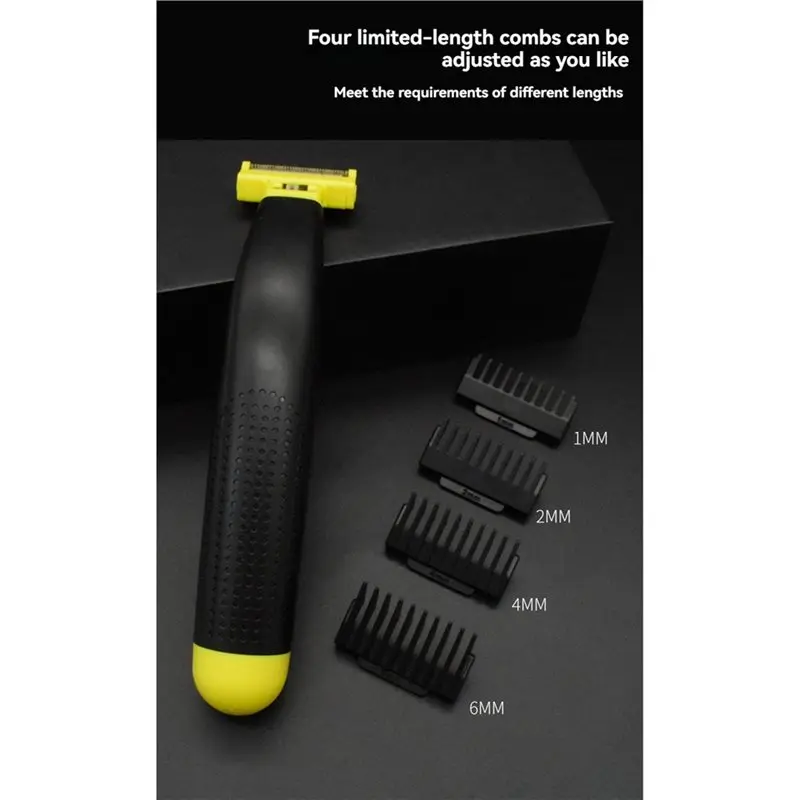 LITE-Men' S Electric Shaver USB Rechargeable Dual Blade Wet& Dry Shaver 4 Precision Trimmers For Beard, Facial Hair Removal Head