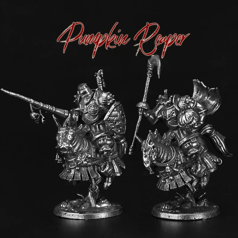 Halloween Pumpkin Reaper Soldier Model Action Figures Toys Board Game Pieces Miniature Ornament Accessories Metal Figurine