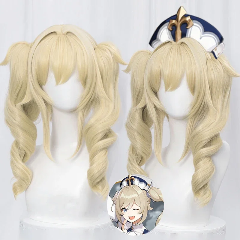 Genshin Impact Venti Keqing Barbara Fischl Kaeya Lumine Aether Amber Cosplay Wig Heat Resistant Synthetic Hair Wigs Wig Cap