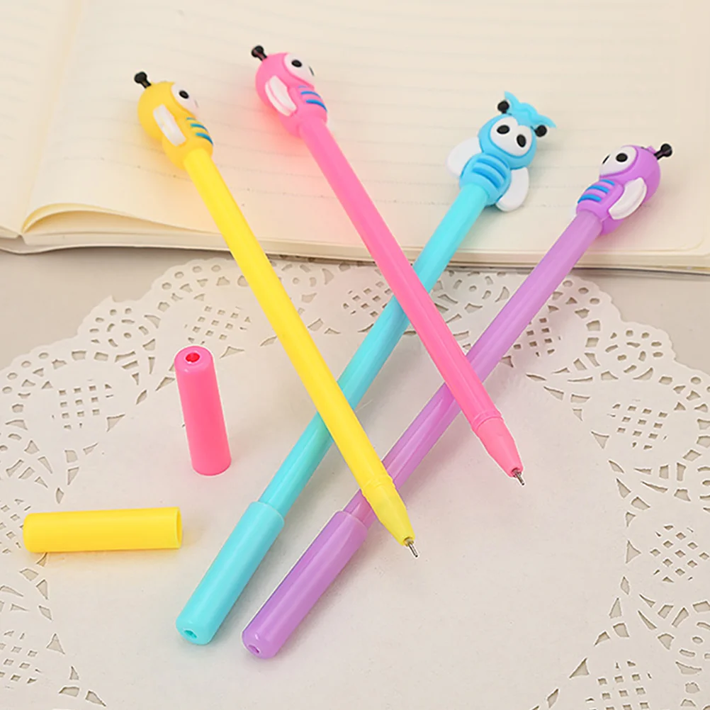 

12 Pcs Bee Gel Pen Cartoon Stationery Kids Prize Gifts Cute Student Signature Pens for Children Ballpoint