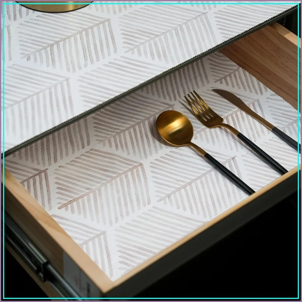 

Non-Slip Shelf Liners for Kitchen Cabinets, 24IN x 10FT, Waterproof & Easy to Clean, Strong Grip for Drawers, Wire Fridge