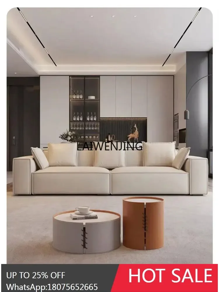 SGF home dead wind tofu block straight row sofa technology fabric minimalist square living room furniture