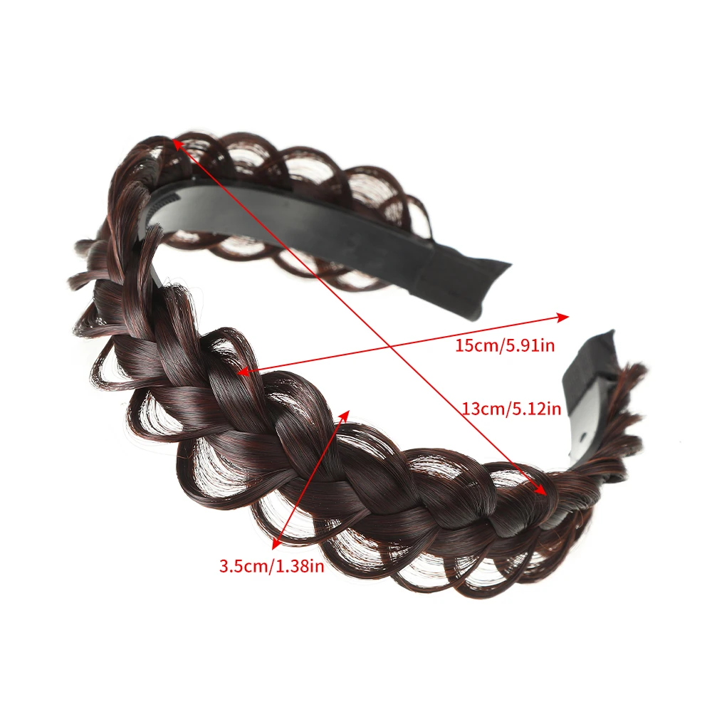 Women Hair Band Fishbone Braid Lazy Wig Twist Braid Headband Hairpin Bohemia Fashion Non-slip Headdress Bridal Hair Accessories