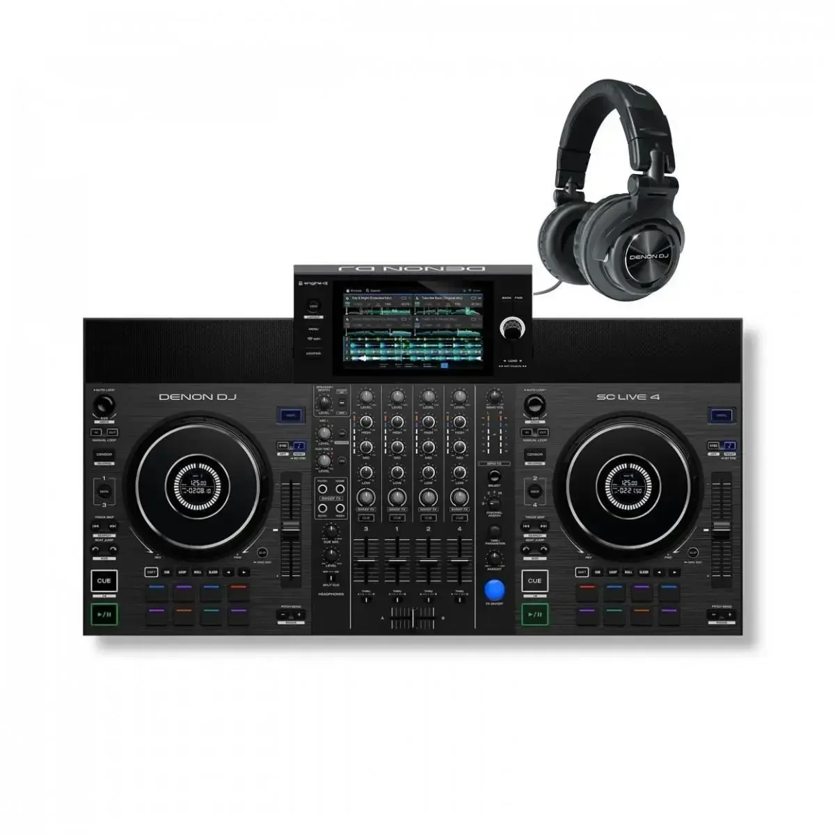 خصم الصيف بنسبة 50% على حزمة Denon DJ SLCLIVE4 بما في ذلك HP1100