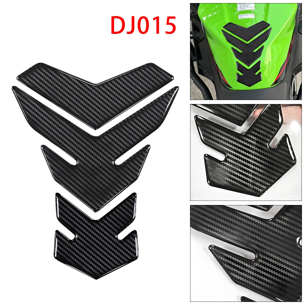 Universal Carbon Fiber 5D Sticker Gas Oil Fuel Tank Pad Protector Old School Bobber Cafe Racer Old School