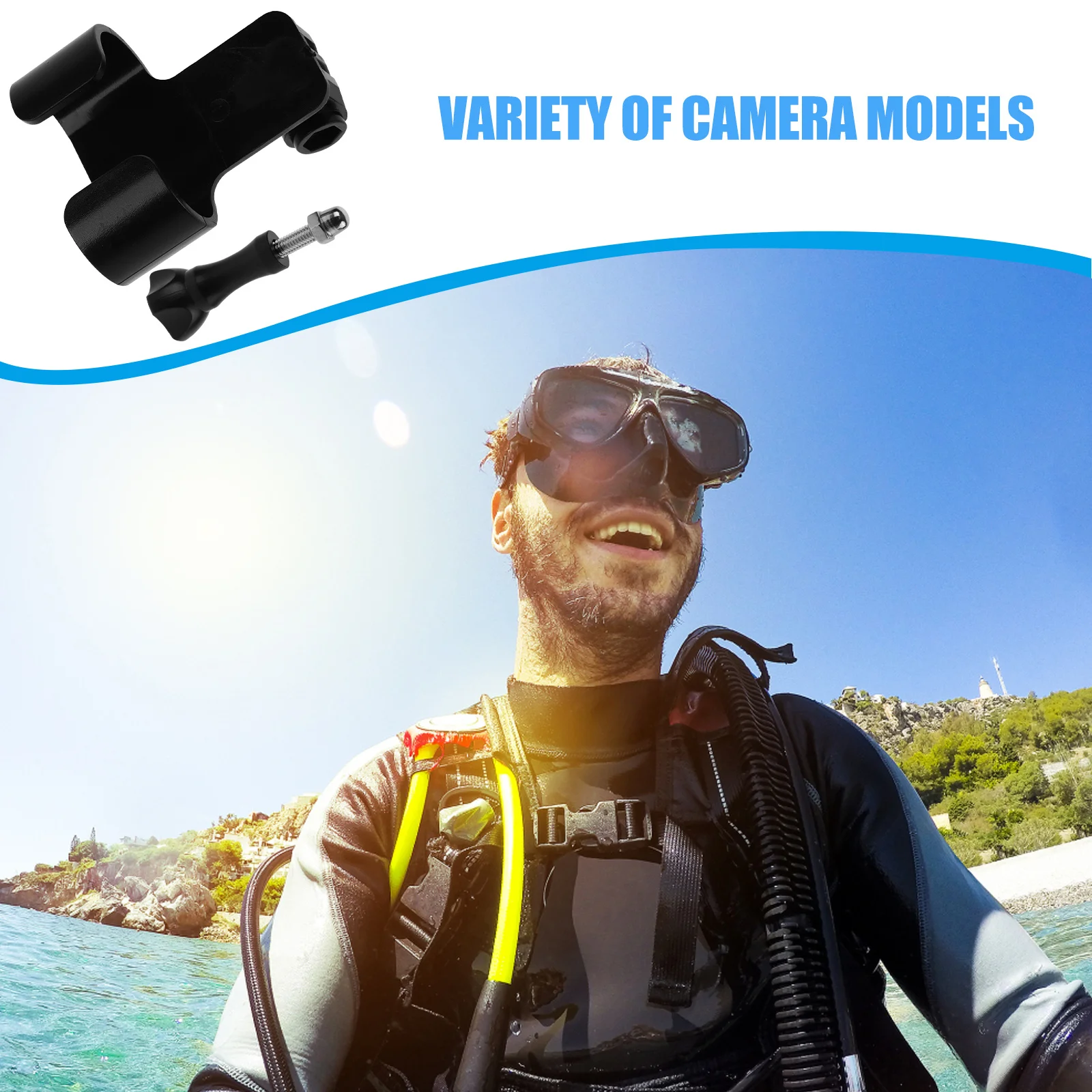 

1 Set Mount For Diving Mask Camera Rack Stainless Goggle Accessory Underwater Photography Diving Camera Mount