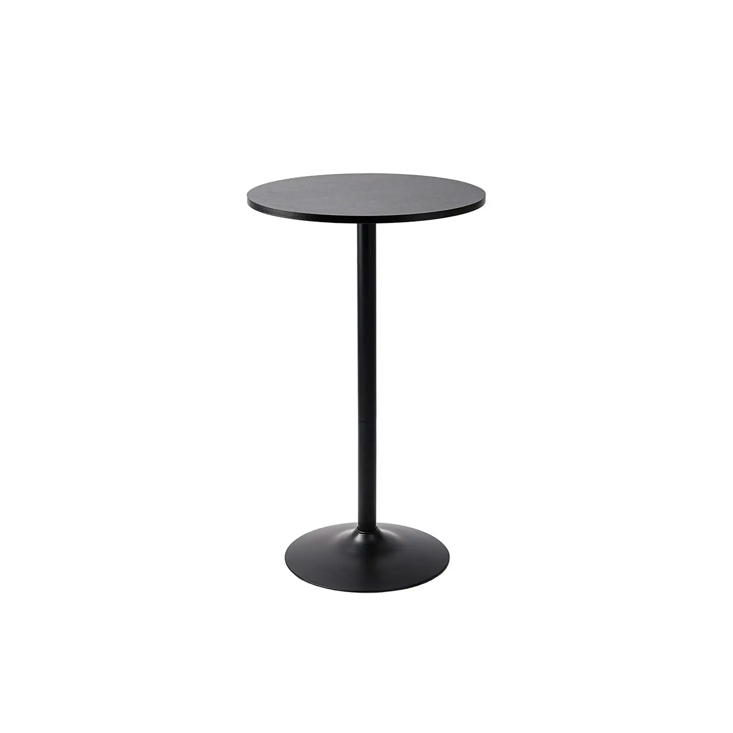 

Santina, Single Round Cocktail Bar, Pub, And Bistro High Top Table With Bla Top And Base