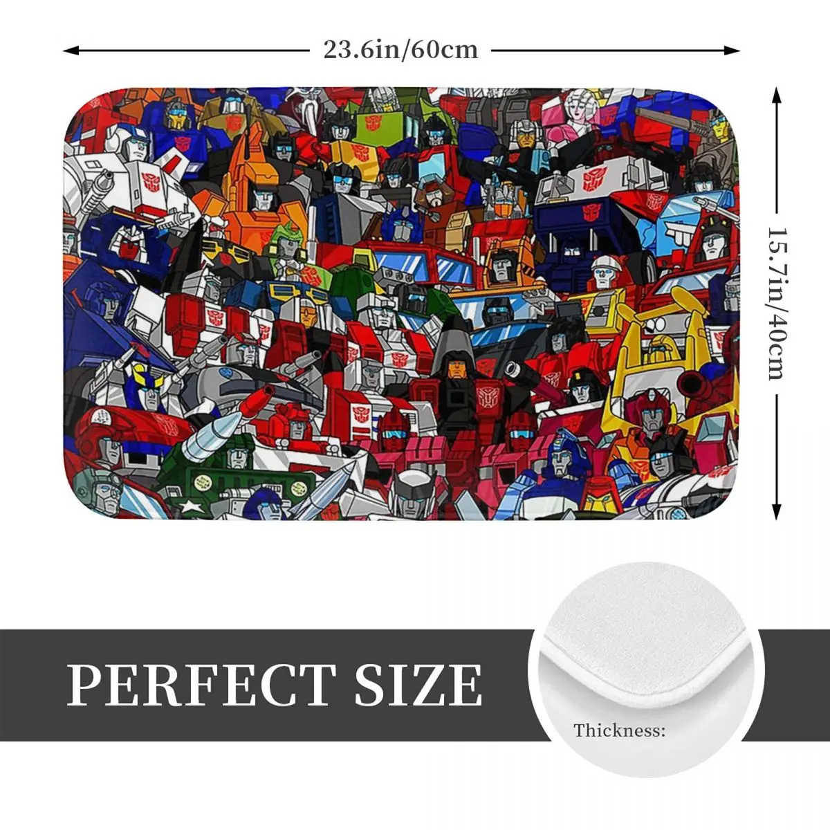 G1 Transformers Autobots Anti-slip Doormat Floor Mat Durable Carpet Rug for Kitchen Entrance Home Bedroom Footpad Mats