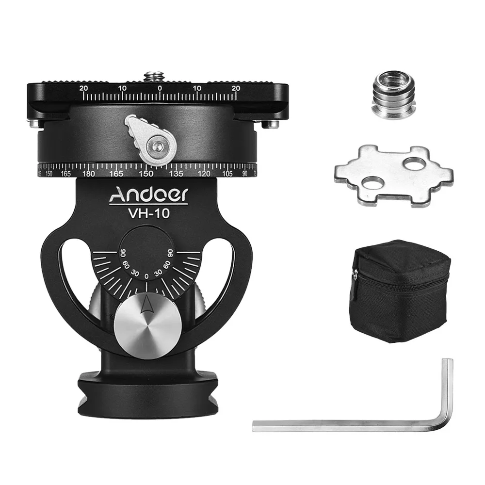 

2-сторонняя головка штатива с панорамированием/наклоном, панорамная головка для наблюдения за птицами, головка для фотосъемки с быстросъемной пластиной, замена сумки для переноски с 3 пузырьками