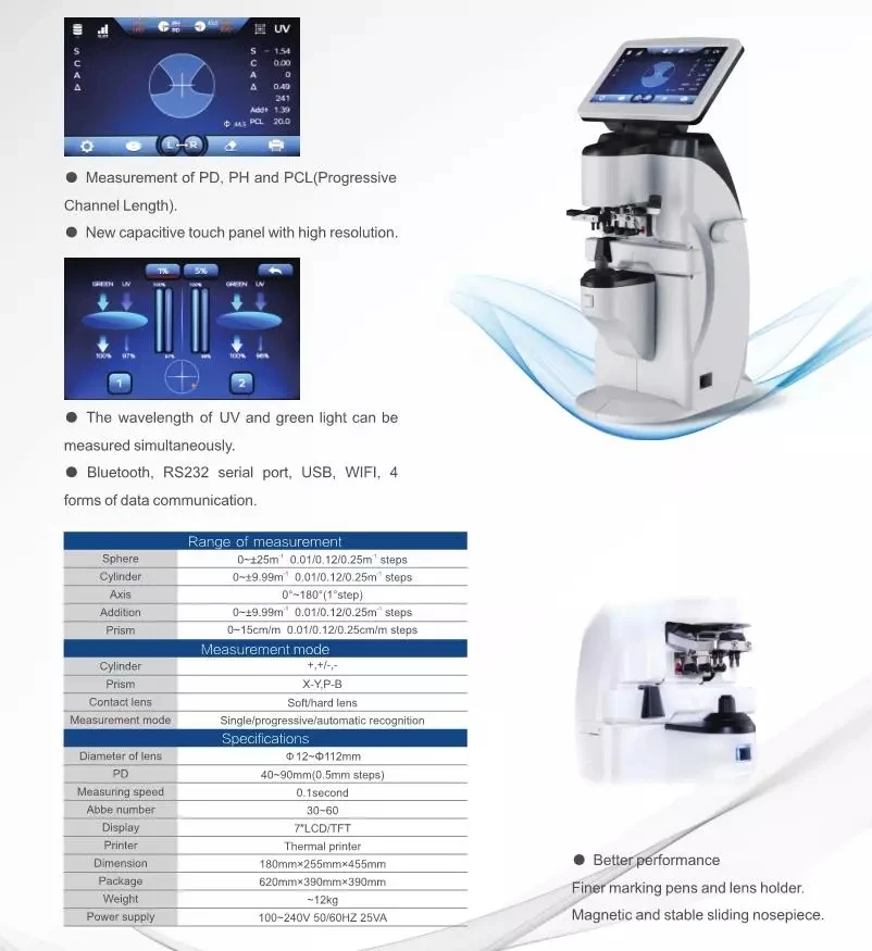 Hot sale China good quality focimeter D910 auto lensmeter