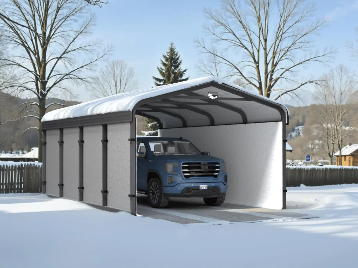 

Metal Carport,Carport Canopy 12x20 Heavy Duty All Weather,Car Tent Garage with Galvanized Metal Roof,Metal Car Ports for Snow