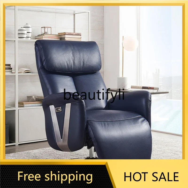 hot Modern simple electric living room study single sofa rotating recliner light luxury modern