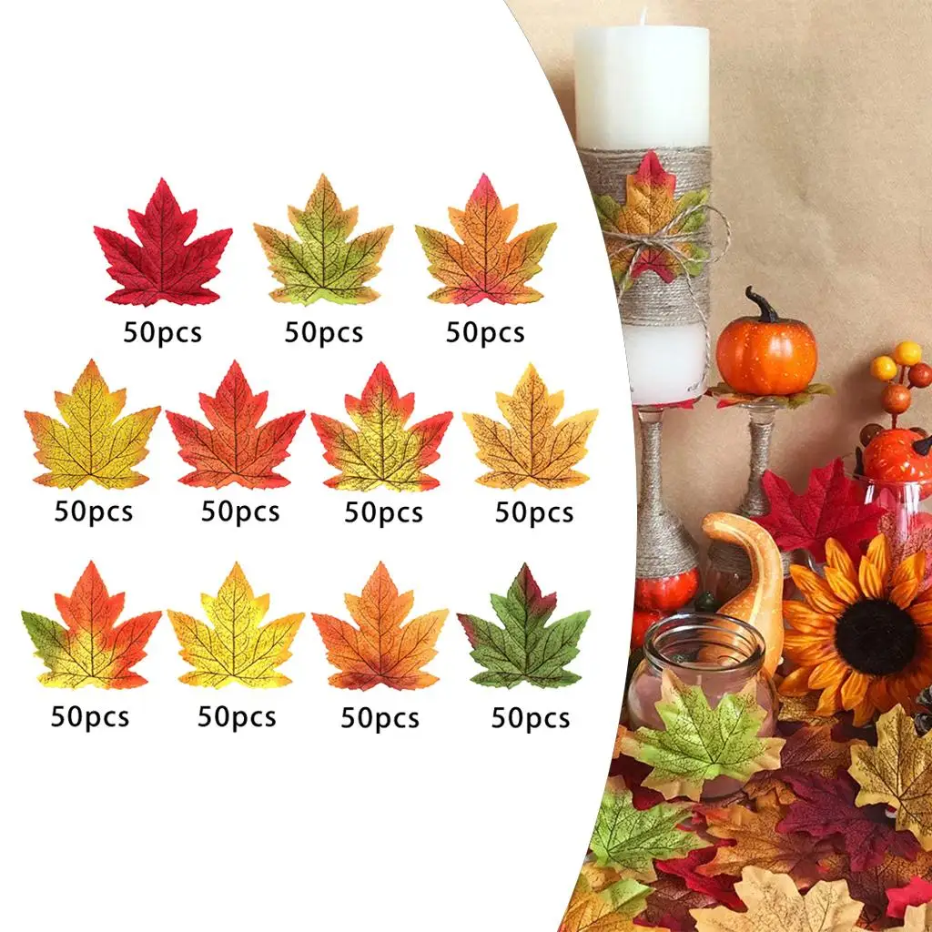 11 Colors Artificial Maple Leaves Leaf Party Shower Decor