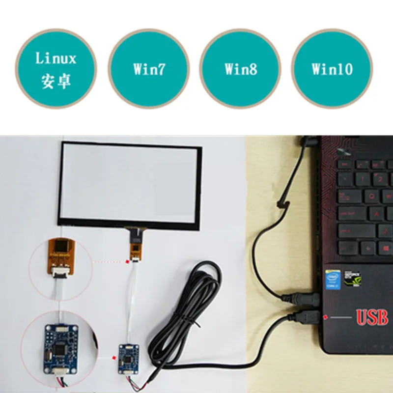 Imagem -04 - Polegada 192 mm 116 mm Raspberry pi Alta Compatibilidade Navegação Universal Gt911 Capacitivo Tela de Toque Digital Painel Vidro 8