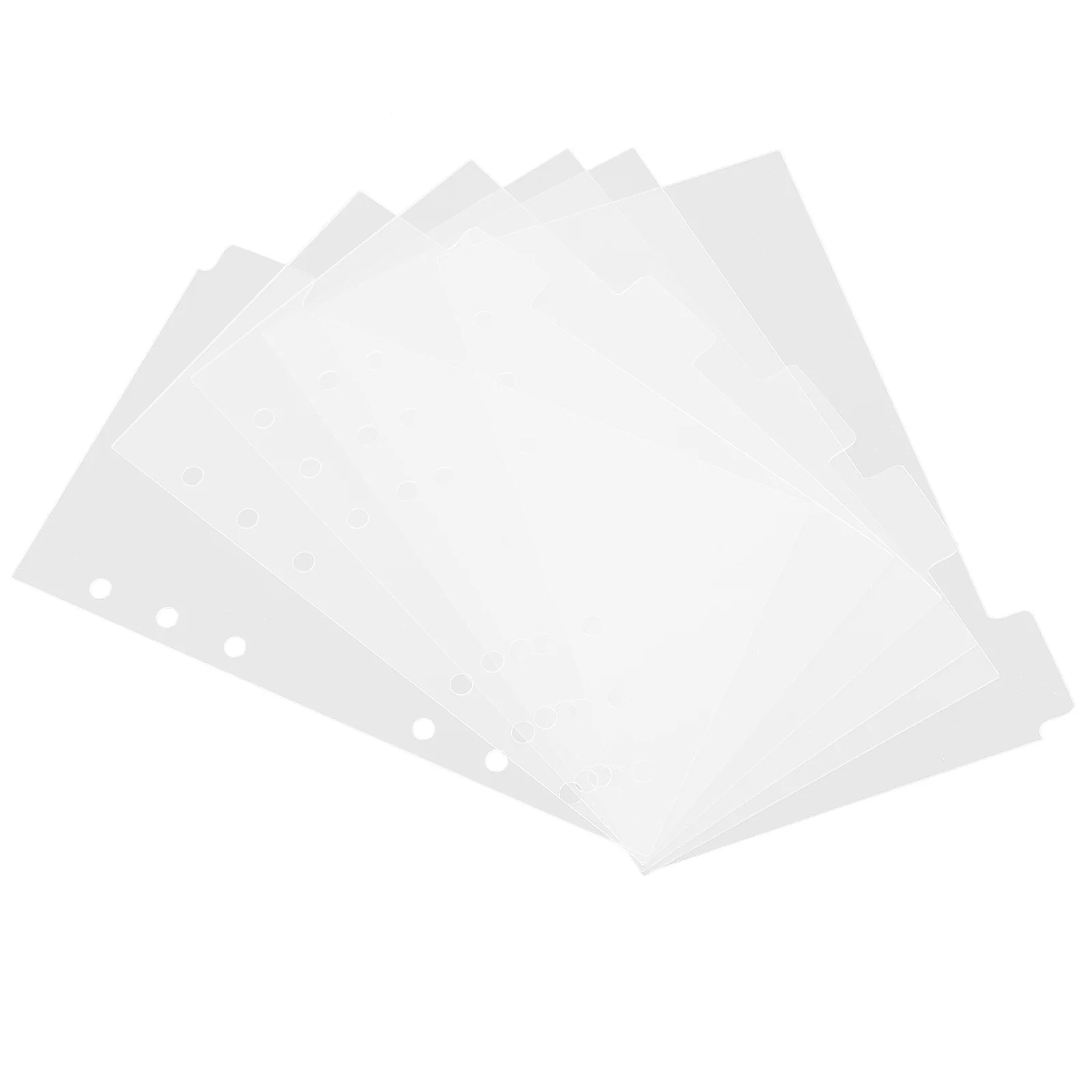 6 قطعة دفتر ملاحظات من الأكريليك الشفاف قابل لإعادة الملء الميزانية A6 لتقوم بها بنفسك غطاء مخطط مجلة شفافة الموثق غلاف دفتر أوراق فضفاضة