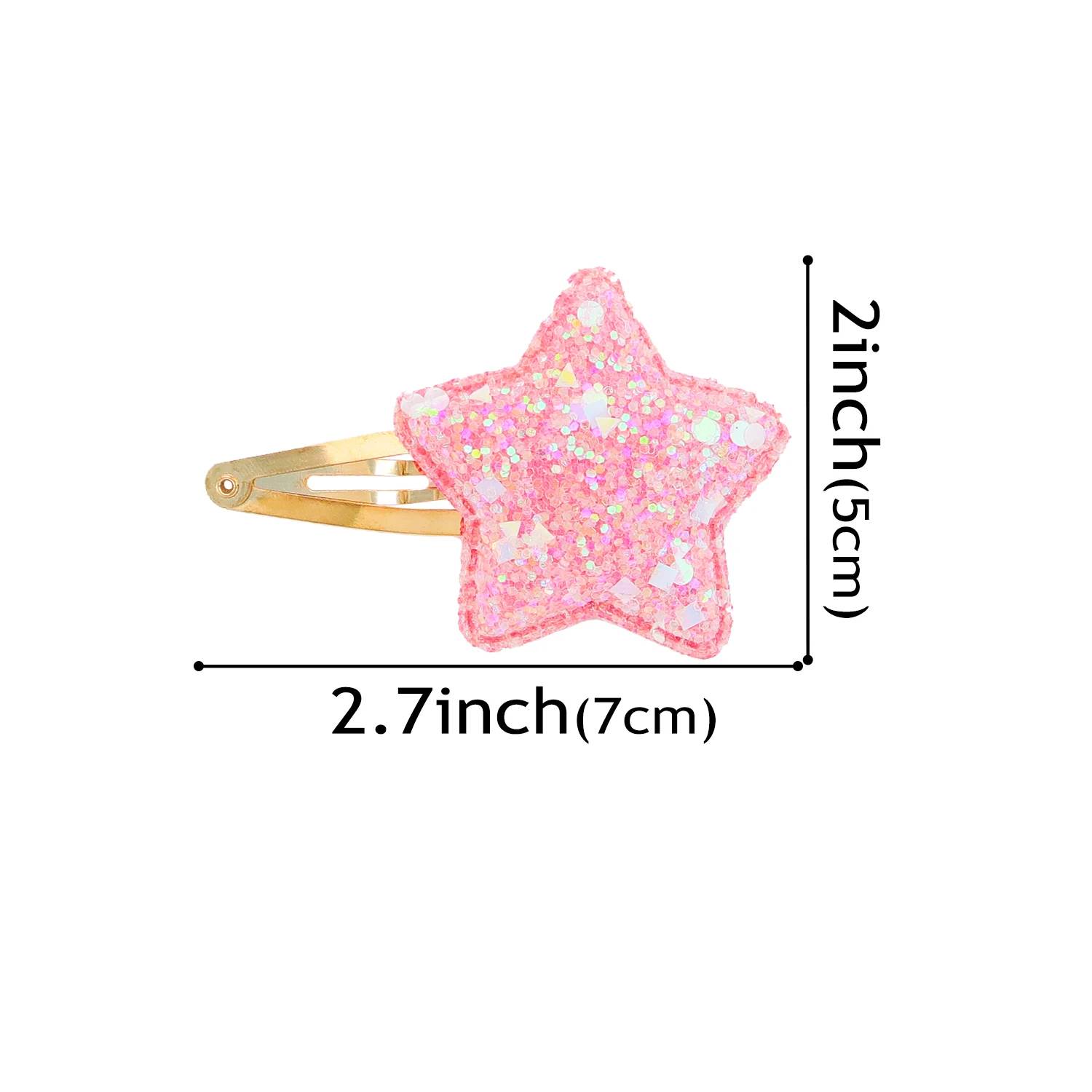 10pcs Sparkly Star Hair Clips Kids Glitter Star Shaped Hairpins Girls Alloy Snap Barrettes Clips Kids Children Hair Accessories