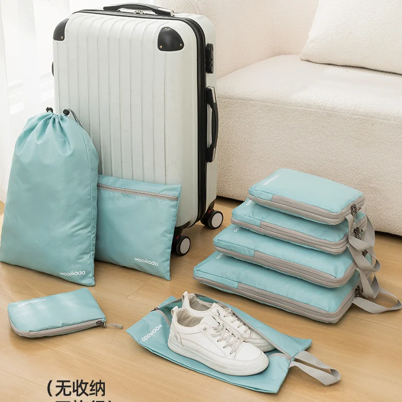 Travel Storage Bag Expansion And Compressing 4pcs/set Organizer Suitcase Packing Wash Cosmetics Portable Luggage