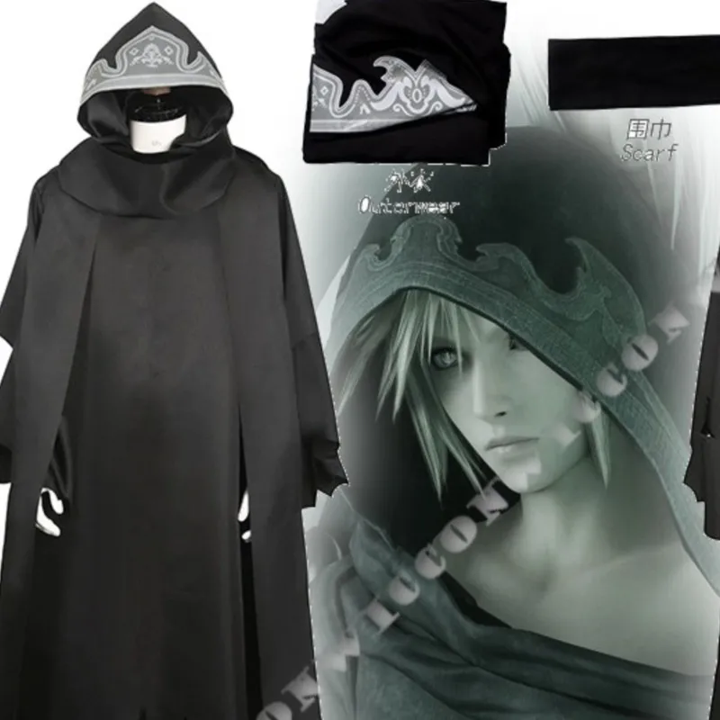 

Костюм для косплея Сефирота из игры Final Fantasy VII (FF7): черная мантия Шинра, длинный плащ для мужчин на Хэллоуин, Рождество, карнавал