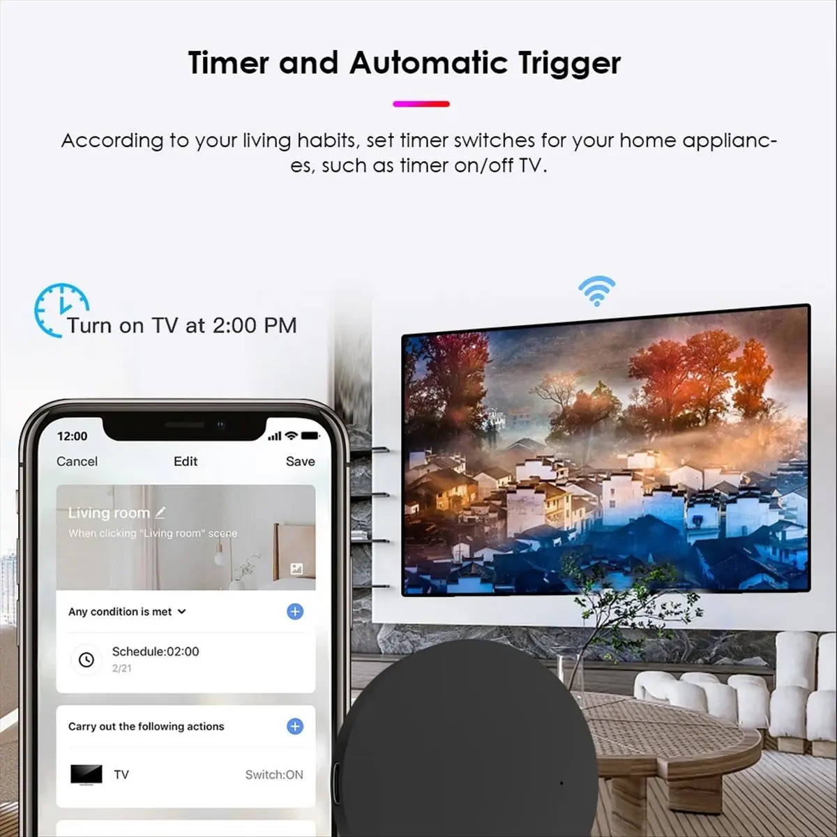 AABFK Tuya WiFi IR Remote Control for Smart Home TV DVD AUD Air Condition Voice Control Works with Alexa Google Home