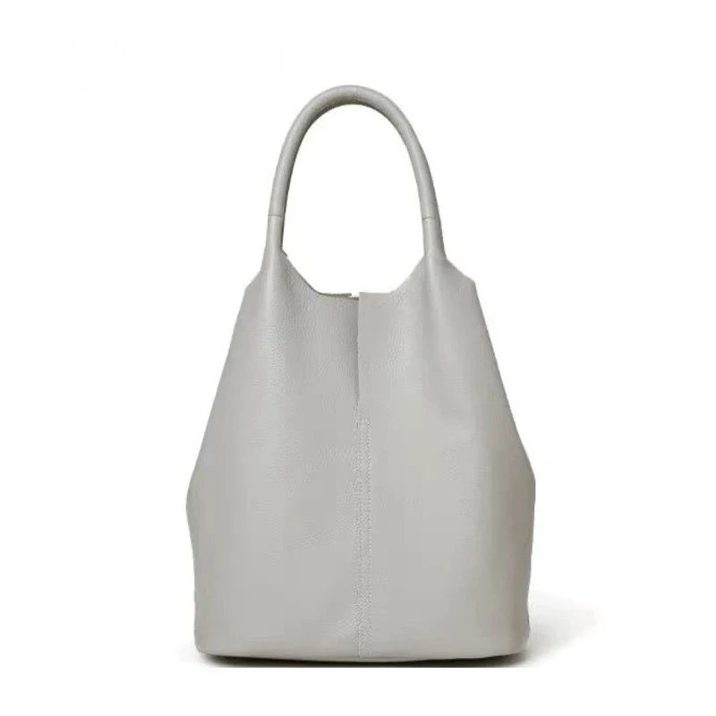 Large Soft Shopper, Set Bag, Female 100% Real Leather Tote Bag, Women Genuine Leather Shoulder Bag, Commute, A740