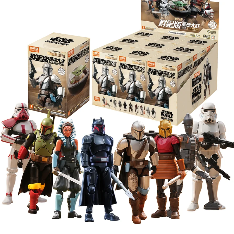 Blokees Star Wars Wars Star Edition V1 Mandalorians Bounty Journey Grogu Moff Gideon ‌ Boba Fett Anime Figuras Montaje Juguetes Regalo