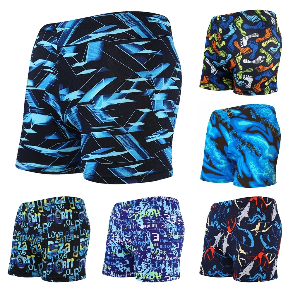 Men's Colorful Print Quick Dry Swimwear Men Trunks Swim Shorts  Slim Fit Swimming Trunks for Beach Surf Beachwear