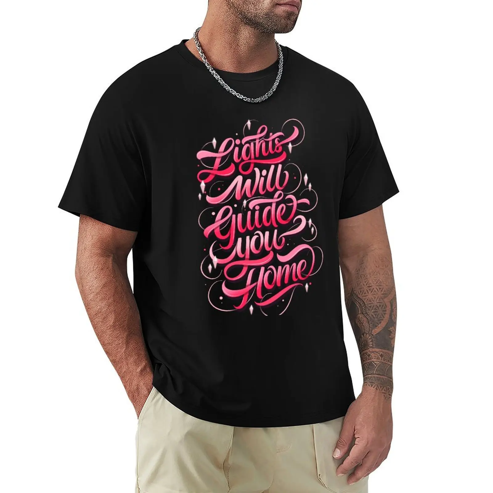 Lights WIll Guide You Home T-Shirt Plus Size Loose Short Sleeve Top