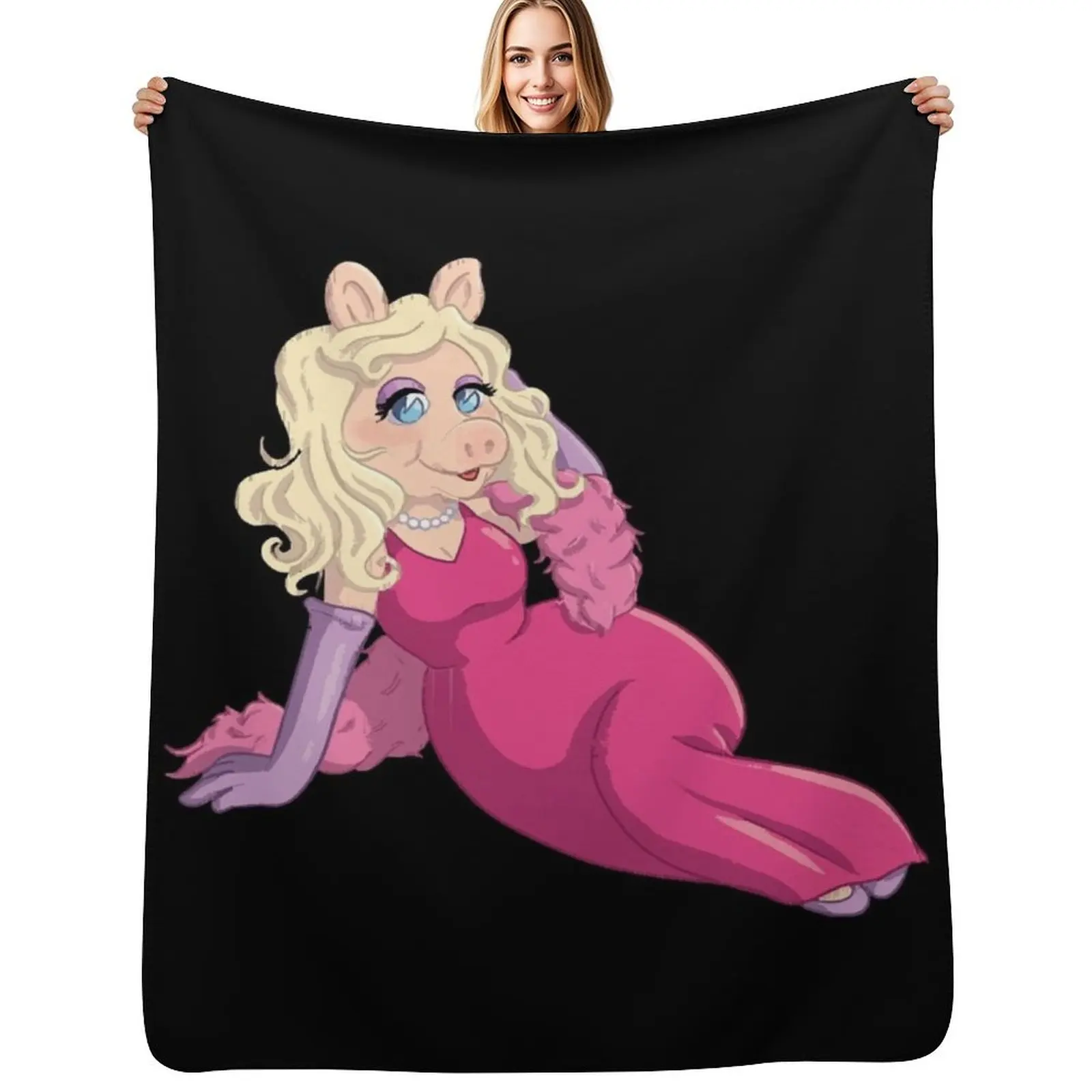 

Miss Piggy Copy Throw Blanket Hairys Luxury For Sofa Thin Blanket