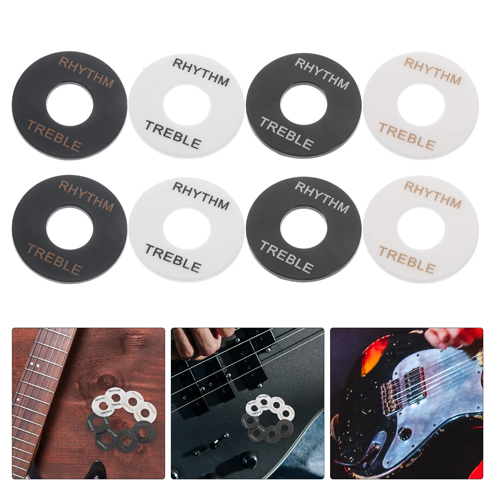 

8Pcs Plastic Guitar Toggle Washers Rhythm Treble Washer Ring for Style Electric Guitar Replacement Parts Rhythm Treble Washer