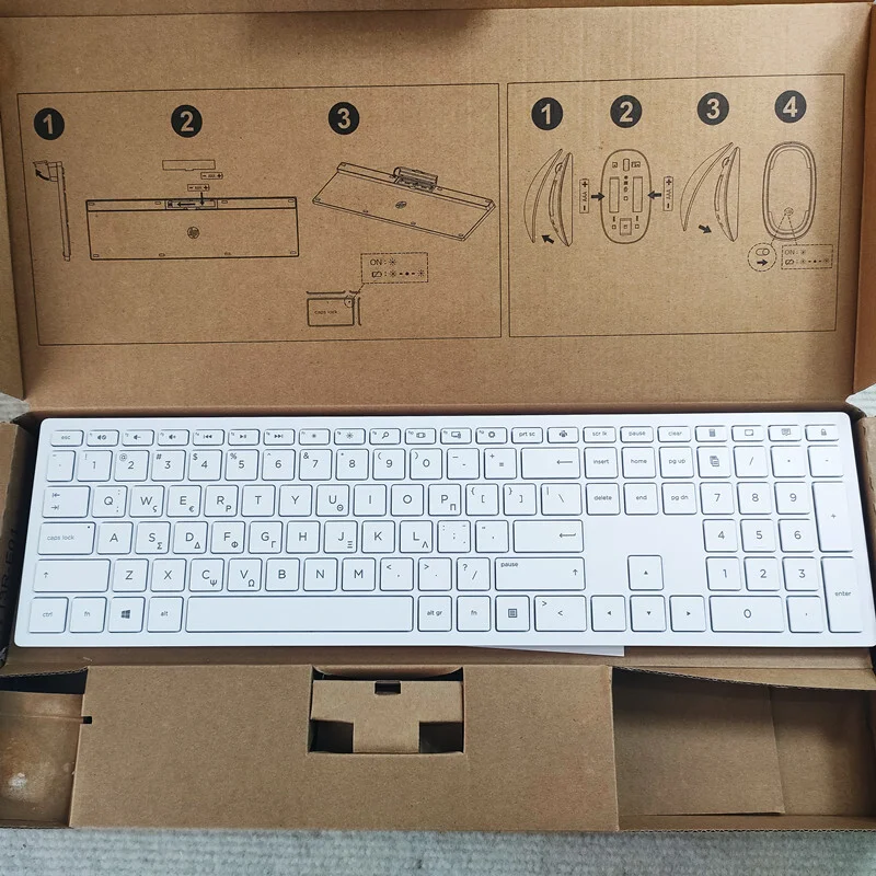 Greek Layout wireless keyboard and mouse set for HP TPC-C002K TPC-C001M