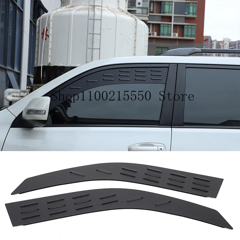 cheya Aluminum Black Car Front Window Ventilation Shutters Cover for Toyota Land Cruiser Prado J150 Lexus GX 2010-2023 Accessory