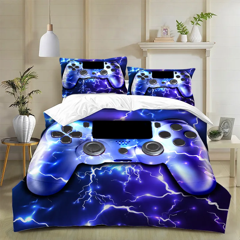 

Gamer Bedding Sets for Boys Gaming Duvet Cover Set Video Games Comforter Cover Playstation Designs Bed Set with Pillowcase
