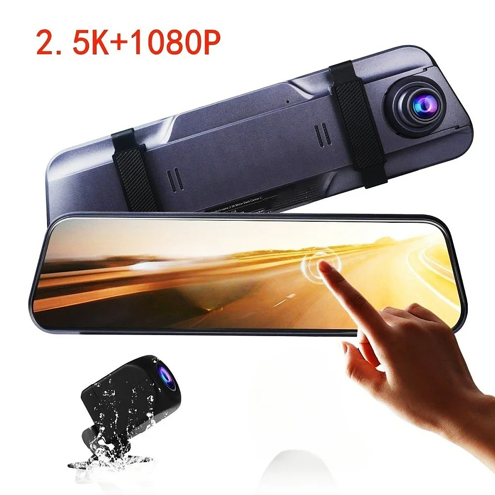 

Car DVR 2.5K 10 Inch Rear View Mirror Video Recorder Dash Cam Sony Lens Ultra HD 2560*1440P Camera Streaming Rearview Mirror