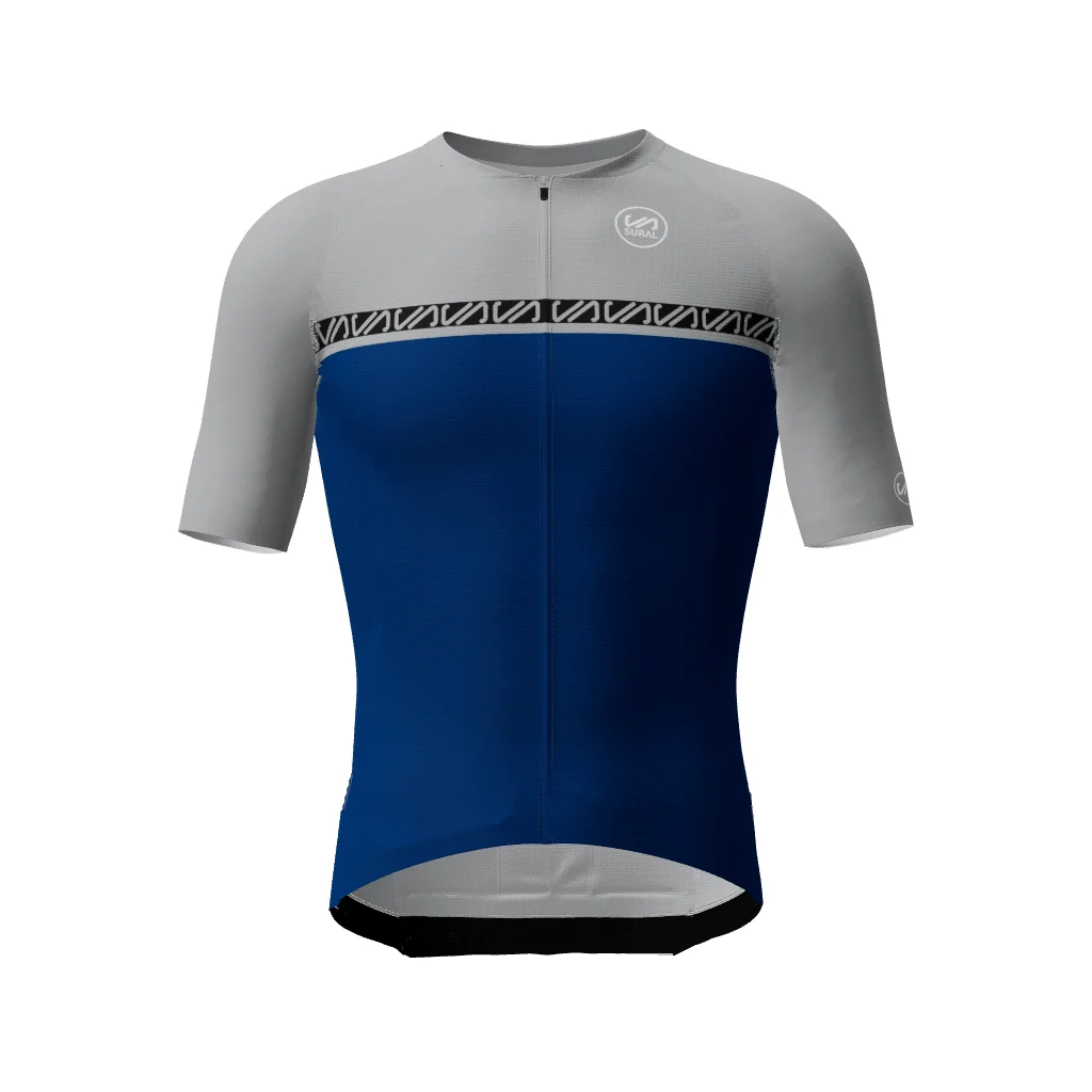 

Sural Cycling Summer Men's Short Sleeve Jerseys Quick Dry Breathable Grey Blue Lightweight Bicycle Shirts Maillot Ciclismo Tops