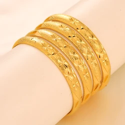 24K Gold Plated Dubai can open Bangle for Women Middle East Gold Bangles Ethiopian Mesh Bracelets Wedding Jewelry African Gifts