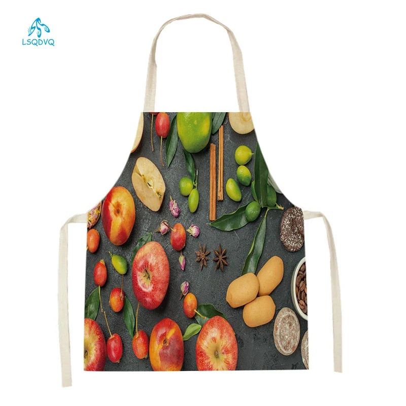 Fruits Vegetables Coffee Pattern Kitchen Aprons for Adult Ki