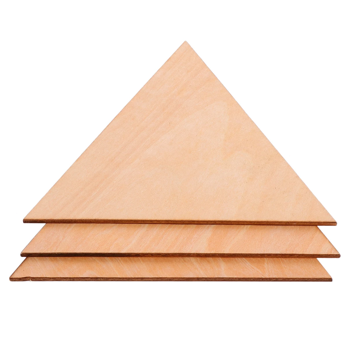 

60Pcs DIY Triangle Wood Pieces Unfinished Wooden Cutouts Smooth Surface Craft Supply Home Ornament Painting Wood