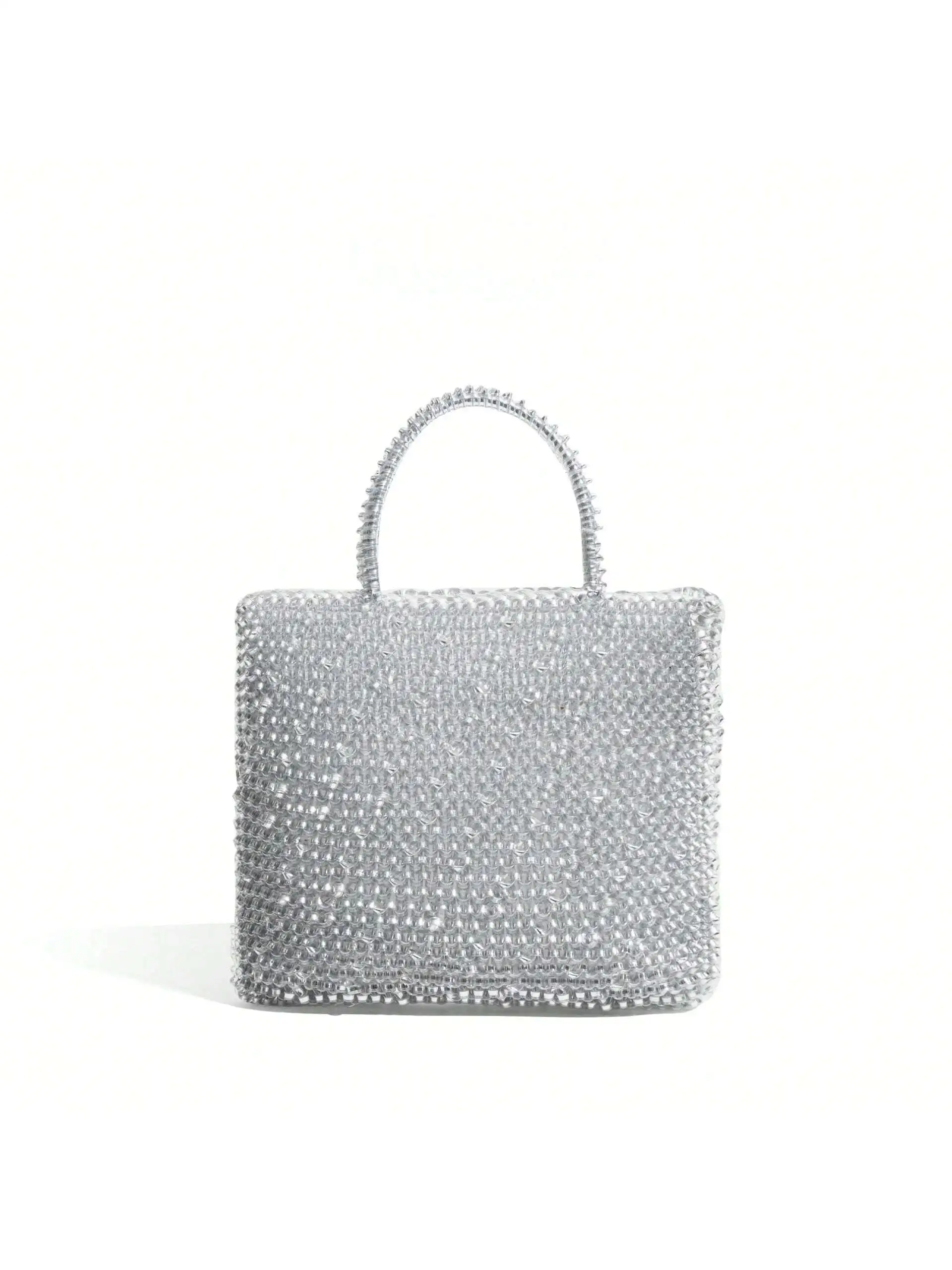 Nouveau sac en tricot à chaîne, design de niche, sac bandoulière/sac à main, petit sac carré populai