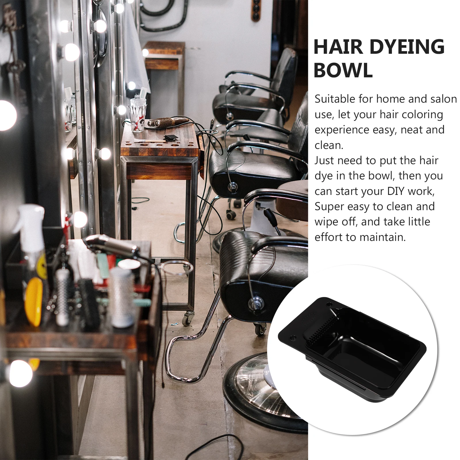 

Dye ABS Mixing Developer Salon Supplies Salon Easy Clean Plastic Color Bowl DIY Hair Dye Bowl Tool Hair Color Tool