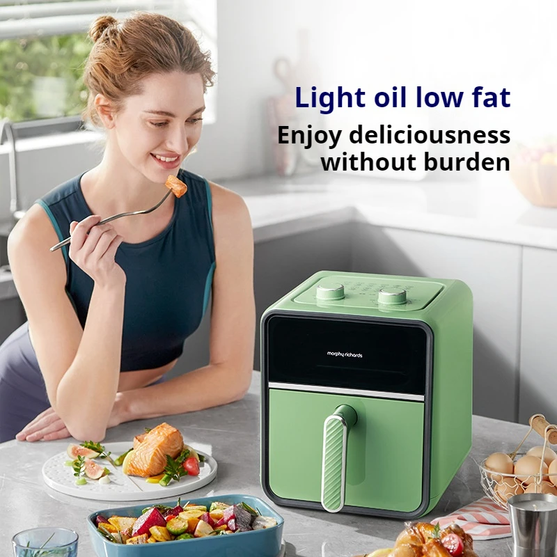 Freidora de aire Mofei, freidora eléctrica visual multifuncional para el hogar MR8103, freidora francesa de gran capacidad