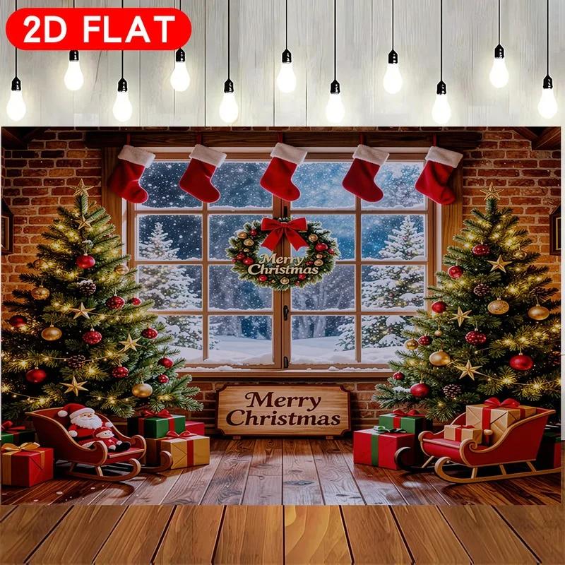 VIKAMA Christmas Candles Pine Tapestry, Rustic Winter Berries Lantern, Xmas Wall Hanging Decor for Home Holiday Party