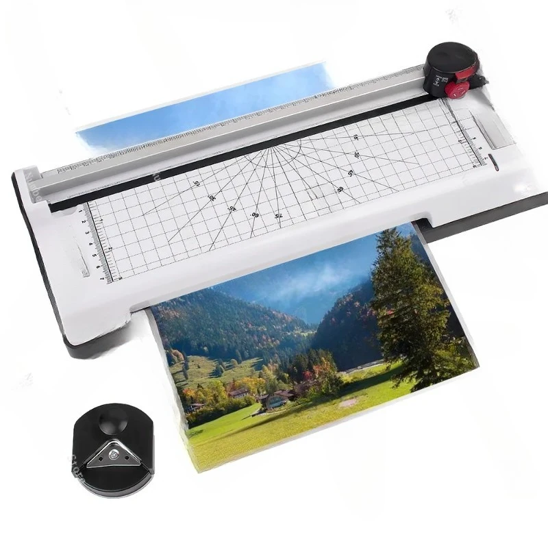 

A4 Office Household Plastic Sealing Machine Multifunctional Small Film Press with Paper Cutting Rounded Corner Photo Plastic
