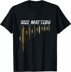 Big Sale! Funny Weapons Expert, Size Matters Bullets T-Shirt S-5XLHigh Quality 100%Cotton Short Sleeve