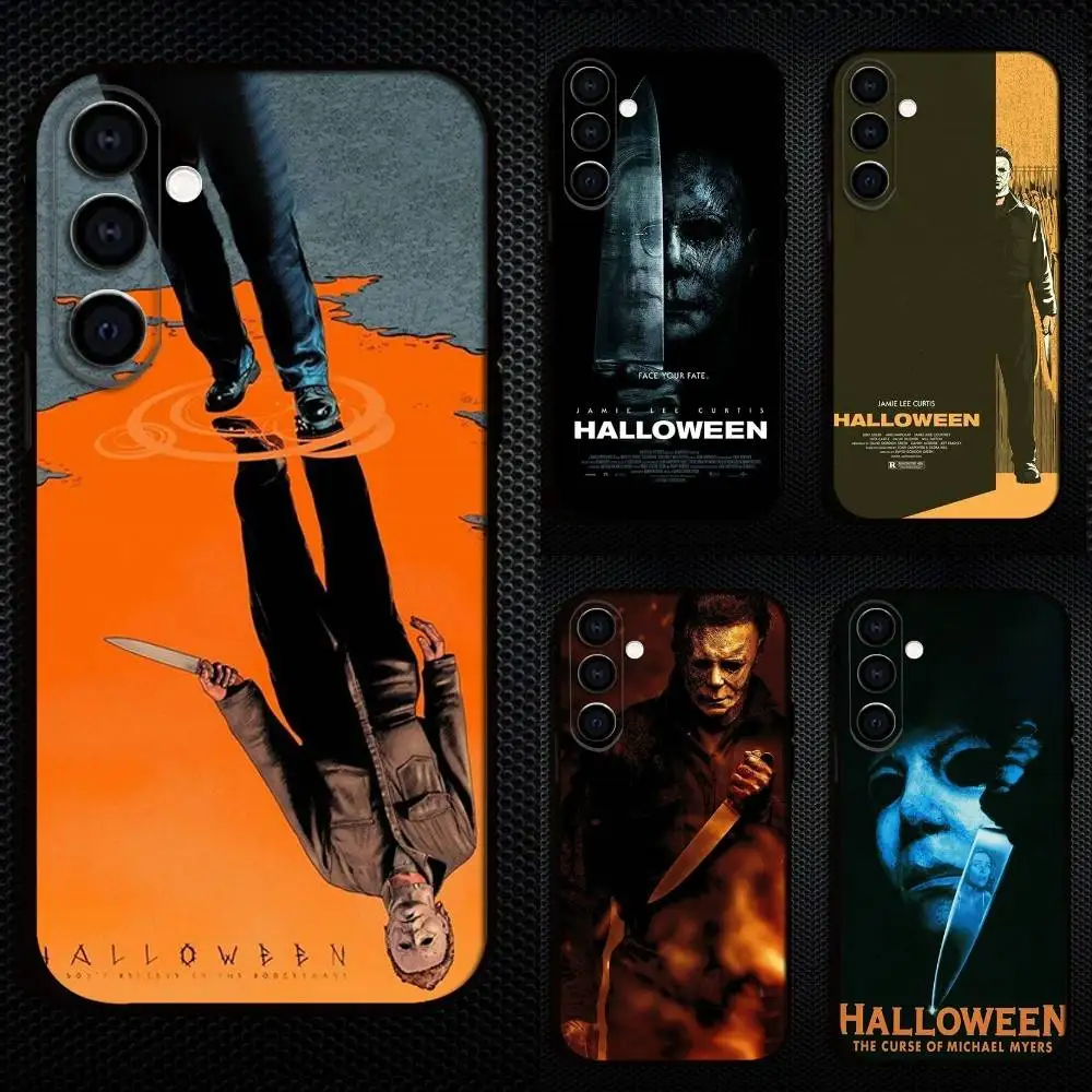 

H-Halloween The Curse Of M-MichaelMyers Phone Case For Samsung Galaxy A73,A72,A71,A70,A53,A52,A51,Others Soft Black Cover
