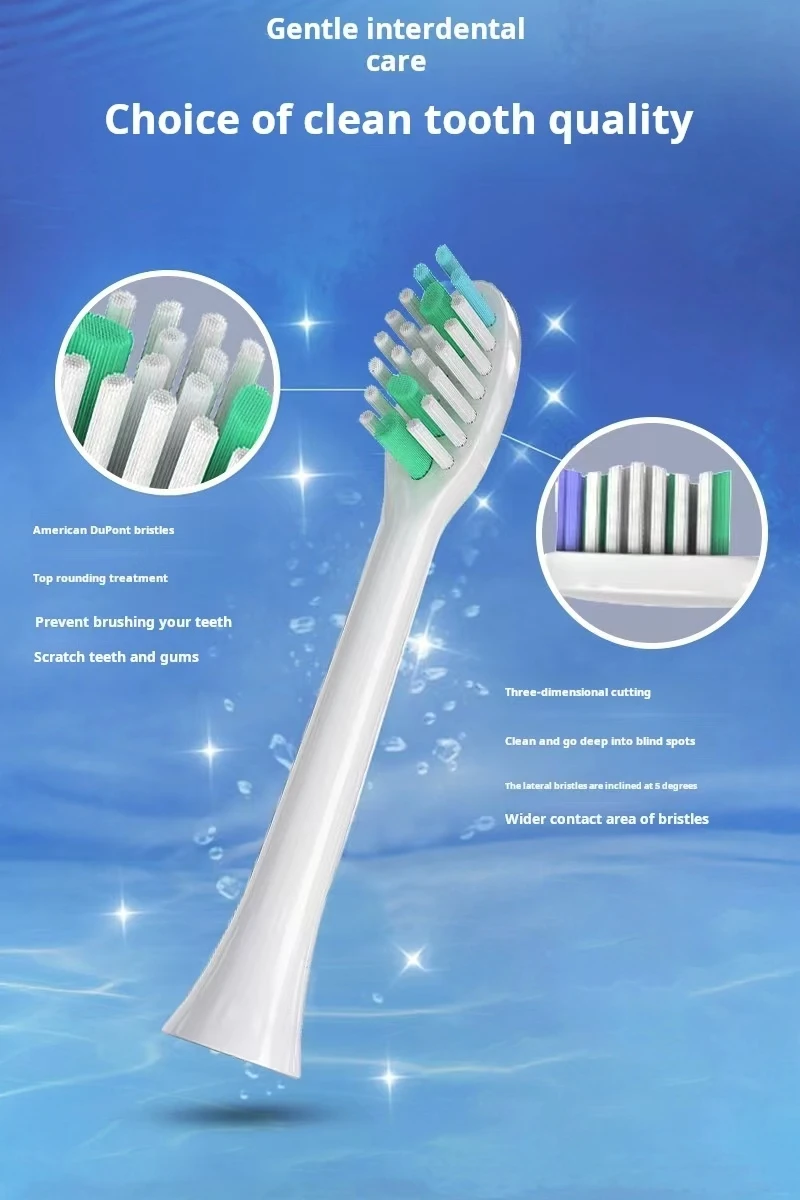 3PCS Sarmocare S100 S200 S600 S700 S710 S800 S820 S900 S910 Toothbrush Heads Ultrasonic Sonic Electric Toothbrush Heads - Image 2