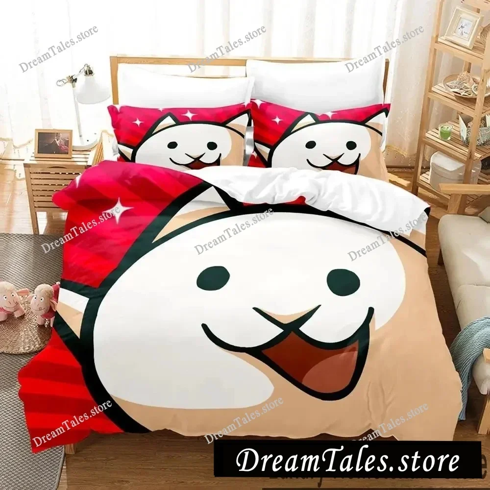 

Game The Battle Cats Unite Bedding Set Boys Girls Twin Queen Size Duvet Cover Pillowcase Bed Kids Adult Home Textileextile369
