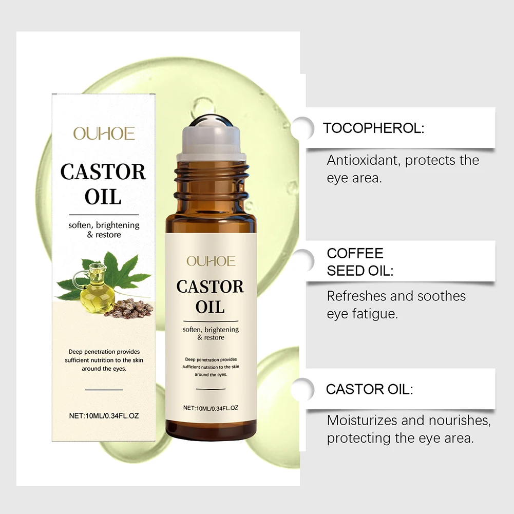 زيت أساسي محمول لتدليك العين 10 مل لتقليل الانتفاخ والهالات السوداء وتعزيز النضارة والطاقة والعناية بالعين لجميع أنواع البشرة #3