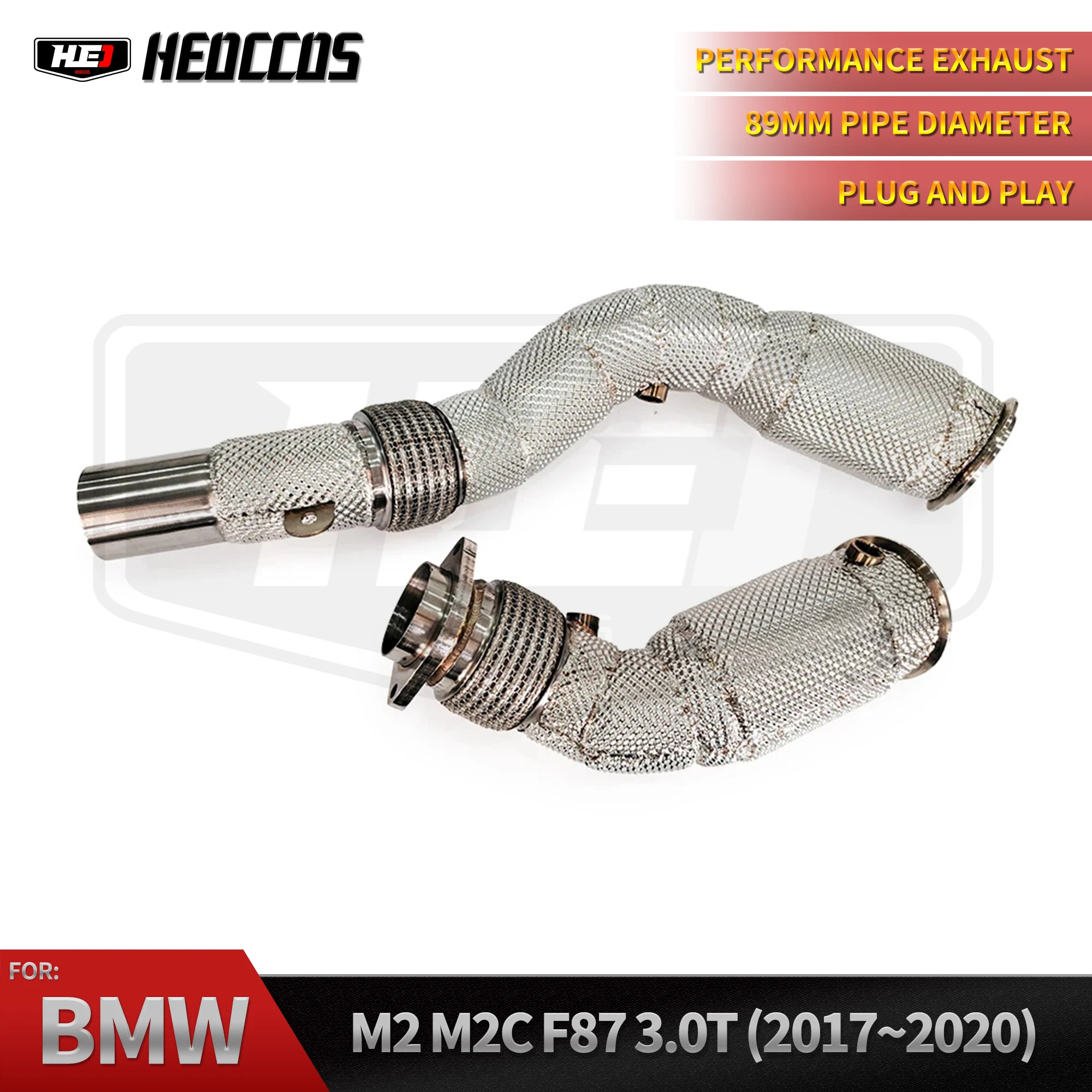 

HEO Perfectly Customized Performance Exhaust Downpipe Specifically Designed for BMW M2 M2C F87 3.0T 2017-2020 with Catalytic