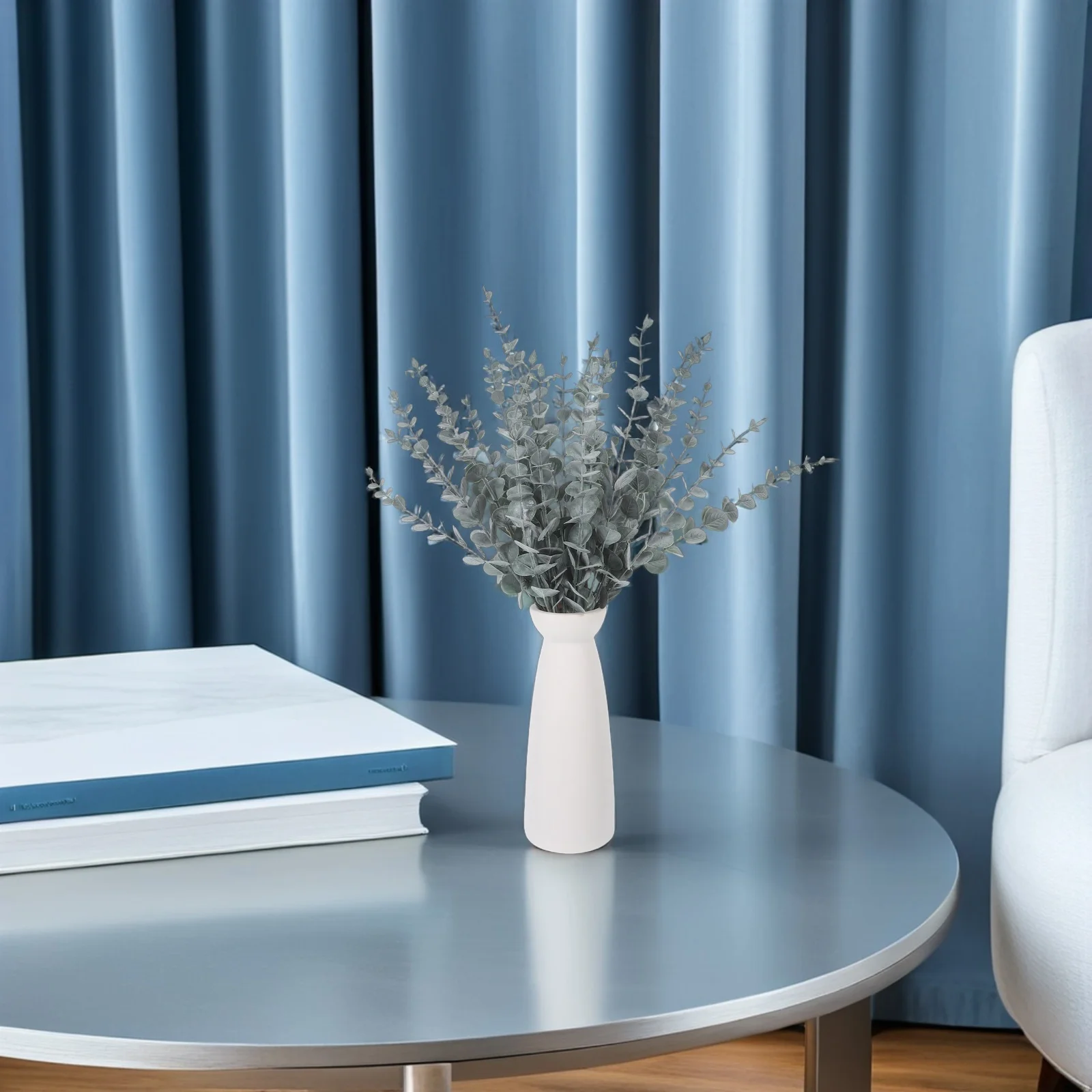 

25pcs Artificial Greenery Stems For Wedding Party Decor Diy Floral Arrangement Farmhouse Shelf Vase Filler Home Office Bouquet